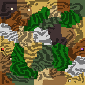 A-MAZE-ing: the map's terrain, castles and mines