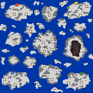Dark Portals: the map's terrain, castles and mines