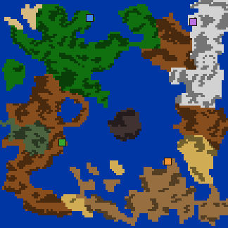 Holy Wars: the map's terrain, castles and mines