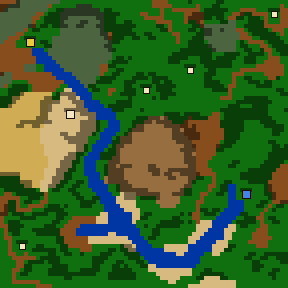 Land of Lore: the map's terrain, castles and mines