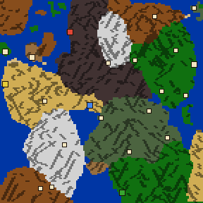Neighbors: the map's terrain, castles and mines
