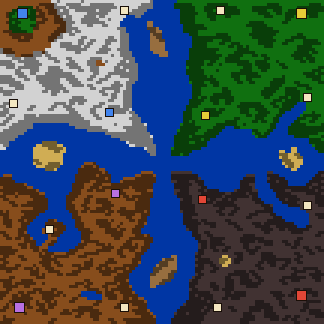 Ragnarok!: the map's terrain, castles and mines