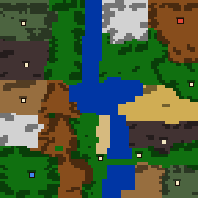 The dark path: the map's terrain, castles and mines