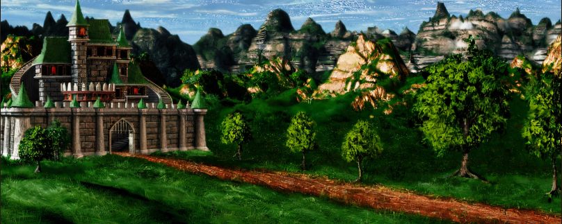 The Sorceress castle and its landscape, remastered